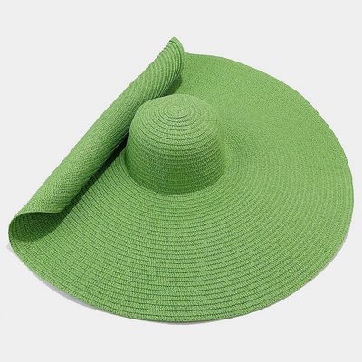 Stampa su tela di seta Cappottole di paglia per donne pieghevoli per l'estate casual