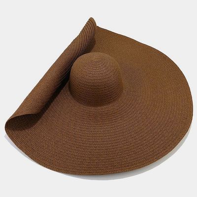 Stampa su tela di seta Cappottole di paglia per donne pieghevoli per l'estate casual