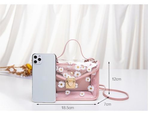 Piccole Daisy PVC Estate Coreano Modelli Trasparenti Gelatina Cellulare Customized Tote Bag