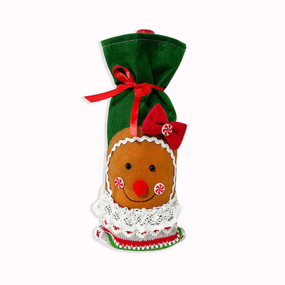 Copertina di bottiglia di vino di Natale Borsa uomo di neve Babbo Natale Copertina di bottiglia di champagne Manica Buon Anno di Natale Decorazioni da tavolo
