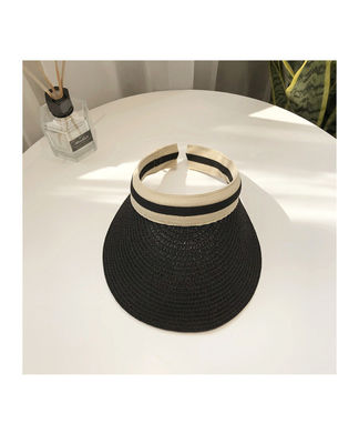 Cappello per visori di svago Sun Beach in design coreano tessuto di paglia per attività estive all'aperto