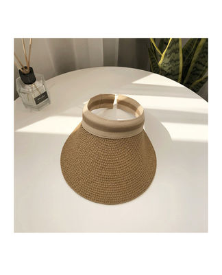 Cappello per visori di svago Sun Beach in design coreano tessuto di paglia per attività estive all'aperto