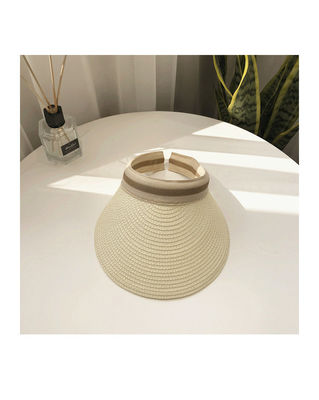 Cappello per visori di svago Sun Beach in design coreano tessuto di paglia per attività estive all'aperto