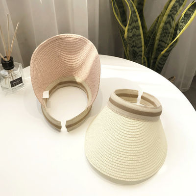 Cappello per visori di svago Sun Beach in design coreano tessuto di paglia per attività estive all'aperto