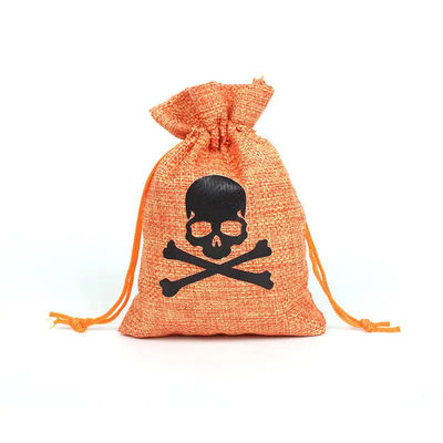 Acquisti Borsa regalo di zucca 9*12cm Festival d'arancia Halloween Stringa di tiro Materiale di grembiule