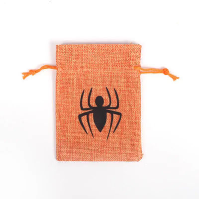 Acquisti Borsa regalo di zucca 9*12cm Festival d'arancia Halloween Stringa di tiro Materiale di grembiule