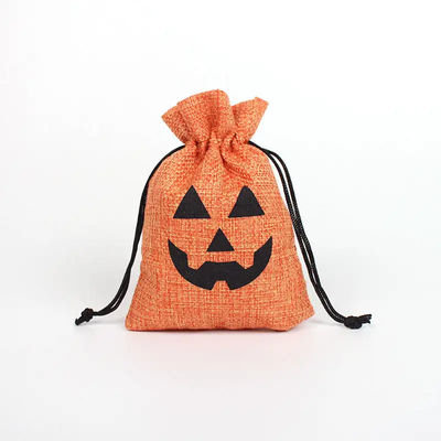 Acquisti Borsa regalo di zucca 9*12cm Festival d'arancia Halloween Stringa di tiro Materiale di grembiule