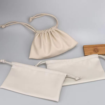 Colore personalizzato Lady di lusso PU cuoio pullstring sacchetto cosmetico con logo personalizzato