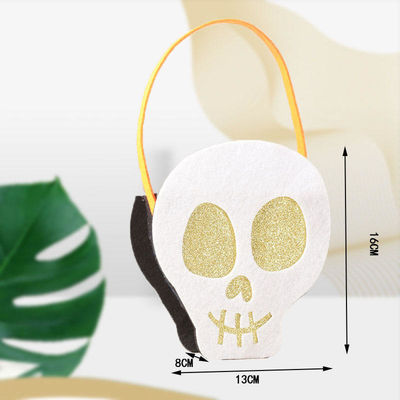 Sacchetto di Halloween non tessuto con tessuto in feltro di zucca fantasma