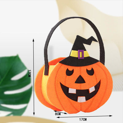 Sacchetto di Halloween non tessuto con tessuto in feltro di zucca fantasma