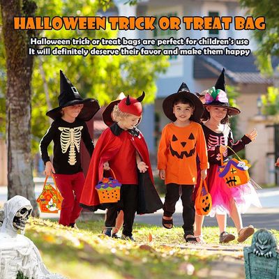 Sacchetto di Halloween non tessuto con tessuto in feltro di zucca fantasma