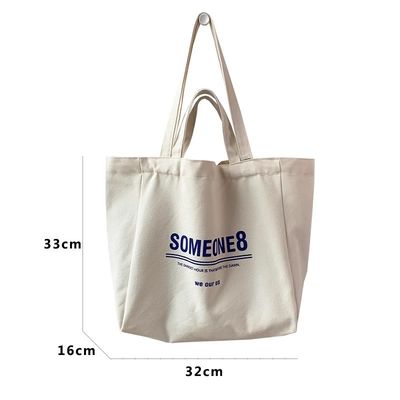 Nuova borsa da spalla di tela di dimensioni personalizzabili e alla moda con serigrafia
