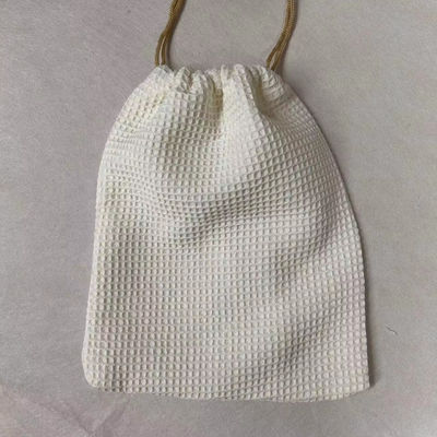 Prodotto OEM/ODM Accepted Blank Waffle Weave Cosmetic Storage Bag per le esigenze di cura della pelle