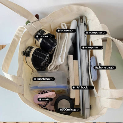 Nuova borsa da spalla di tela di dimensioni personalizzabili e alla moda con serigrafia
