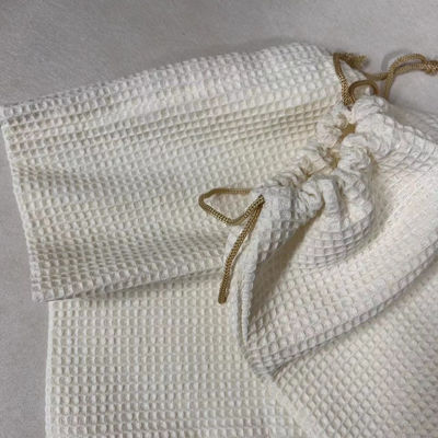 Prodotto OEM/ODM Accepted Blank Waffle Weave Cosmetic Storage Bag per le esigenze di cura della pelle