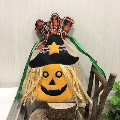 Sacchetto per dolci di Halloween a colori personalizzati con corda di tiro Sacchetto regalo creativo non tessuto