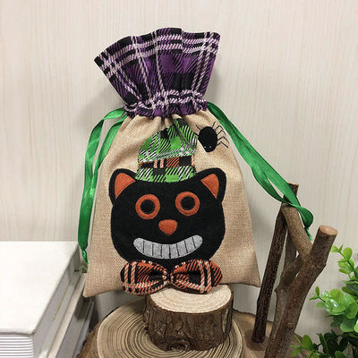 Sacchetto per dolci di Halloween a colori personalizzati con corda di tiro Sacchetto regalo creativo non tessuto