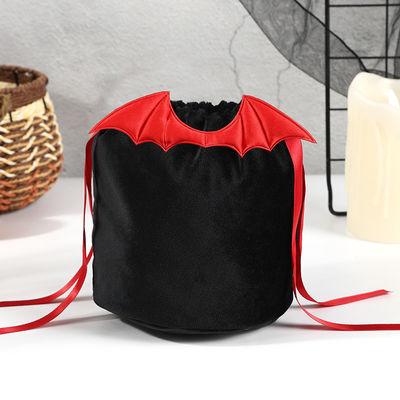 OEM/ODM Acceptabile sacchetto per pipistrelli di Halloween con decorazione di sacchetto con stringhe e regalo di caramelle arancioni