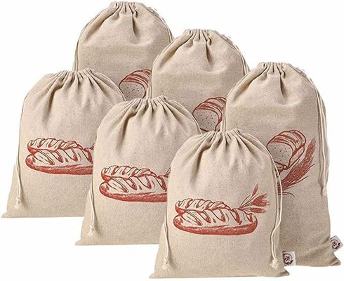 Borsa di cotone morbido Canvas Gioielli Logo personalizzato Stampato Stringa Cosmetica Imballaggio