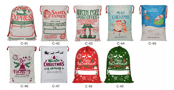 2023 Drawstring 50x70 Soft Kids Red Santa Sack con corda Tutte le stagioni OEM/ODM Accettabile