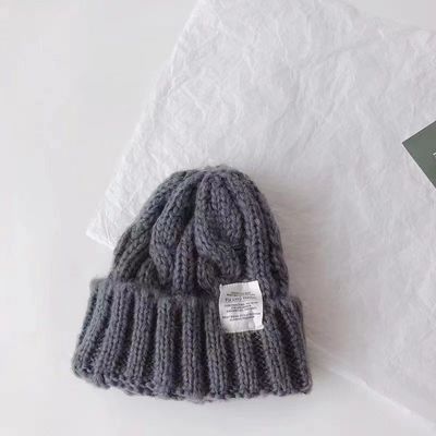 Logo personalizzato Cappello a maglia giapponese a colori solidi per studenti d'autunno e inverno