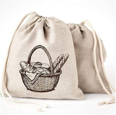 Borsa di cotone morbido Canvas Gioielli Logo personalizzato Stampato Stringa Cosmetica Imballaggio