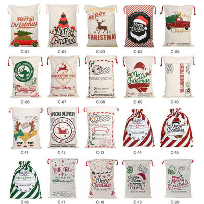 2023 Drawstring 50x70 Soft Kids Red Santa Sack con corda Tutte le stagioni OEM/ODM Accettabile