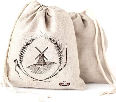 Borsa di cotone morbido Canvas Gioielli Logo personalizzato Stampato Stringa Cosmetica Imballaggio