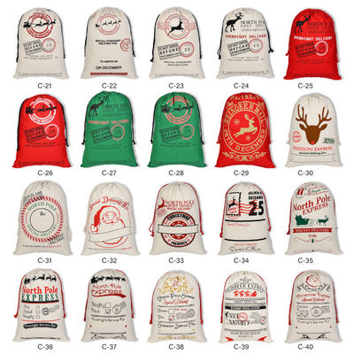 2023 Drawstring 50x70 Soft Kids Red Santa Sack con corda Tutte le stagioni OEM/ODM Accettabile