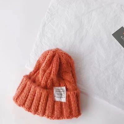 Logo personalizzato Cappello a maglia giapponese a colori solidi per studenti d'autunno e inverno
