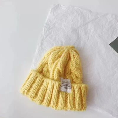 Logo personalizzato Cappello a maglia giapponese a colori solidi per studenti d'autunno e inverno