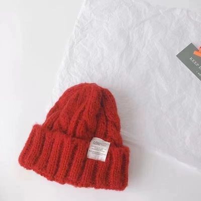 Logo personalizzato Cappello a maglia giapponese a colori solidi per studenti d'autunno e inverno