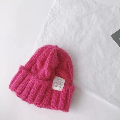Logo personalizzato Cappello a maglia giapponese a colori solidi per studenti d'autunno e inverno