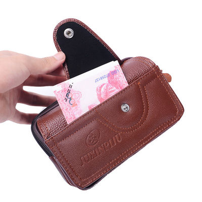 Borsa di carta in pelle di mucca personalizzata Nuovo stile alla moda Top layer Pickup Bank Card