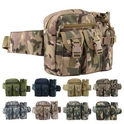 Colore personalizzato OEM Uomini Camo Tactical Fanny Pack Utility Tasca da vita con bottiglia d'acqua