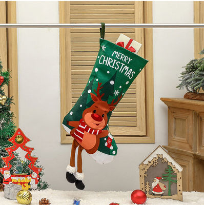 Tipo di chiusura aperta Decorazione calze di Natale Borsa regalo uomo di neve per appendente camino