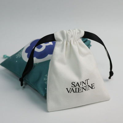 Borsa a corda di cotone a colori personalizzati per gioielli personalizzati confezionamento 100% biologico