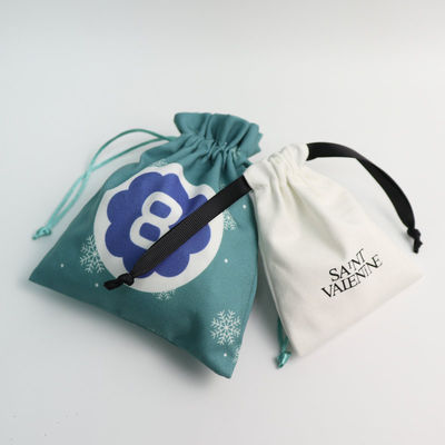 Borsa a corda di cotone a colori personalizzati per gioielli personalizzati confezionamento 100% biologico