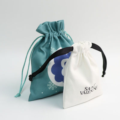 Borsa a corda di cotone a colori personalizzati per gioielli personalizzati confezionamento 100% biologico
