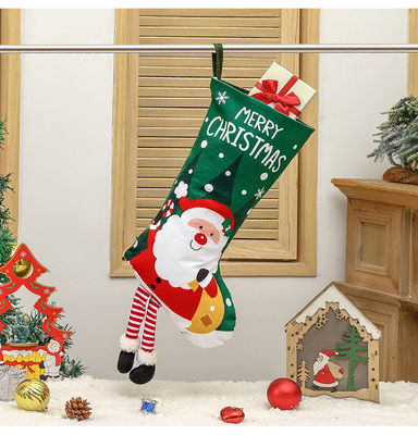 Tipo di chiusura aperta Decorazione calze di Natale Borsa regalo uomo di neve per appendente camino