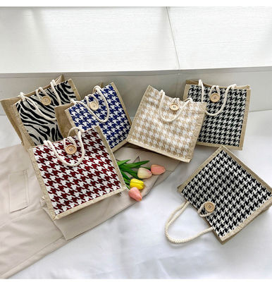 Eco-friendly Canvas Clutch Style Low Moq Riciclabile Plain Hessian Gift Mini Jute Bags