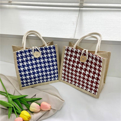 Eco-friendly Canvas Clutch Style Low Moq Riciclabile Plain Hessian Gift Mini Jute Bags