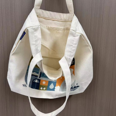 Nuovo stile di moda Custom stampato logo design borsa di cotone con cerniera e tela
