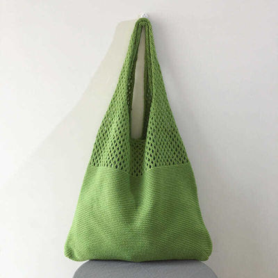 Borsa da spalla da viaggio e uscita per donne in tessuto a maglia di colore personalizzato
