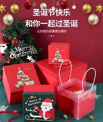 Imballaggio per bambini Caramelle Nuove borse regalo di Natale alla moda con Babbo Natale e alce