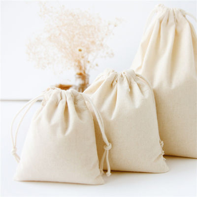 OEM/ODM Accettato Logo personalizzato Borsa a corda stampata di cotone di lino per regalo eco-friendly