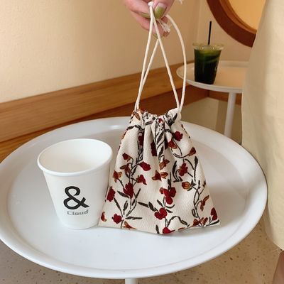 Logo personalizzato stampa tela cotone gioielleria borsa di gioielleria borsa da scarpe per lo stile di moda