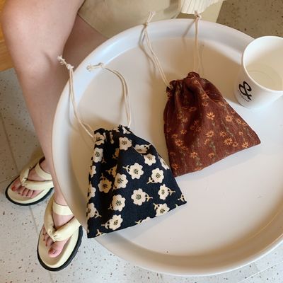 Logo personalizzato stampa tela cotone gioielleria borsa di gioielleria borsa da scarpe per lo stile di moda