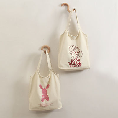 Stile maneggevole Custom Logo stampato completo Big Canvas Tote Bag per lo shopping e la spiaggia