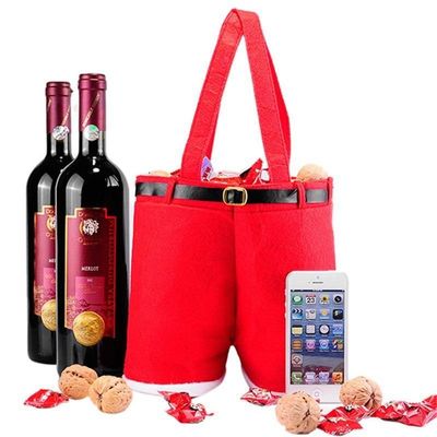 Pantaloni di Babbo Natale Sacchetti regalo a forma di regalo per i regali natalizi Sacchetti di caramelle Decorazioni natalizie
